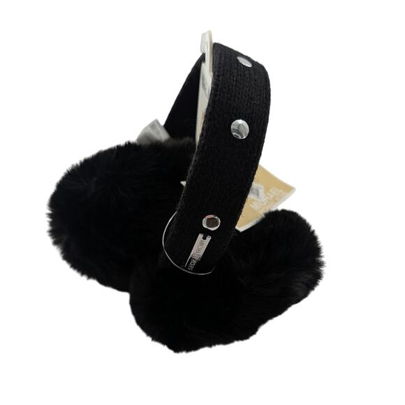 Michael Kors Black Faux Fur Earmuffs - Picture 1 of 9